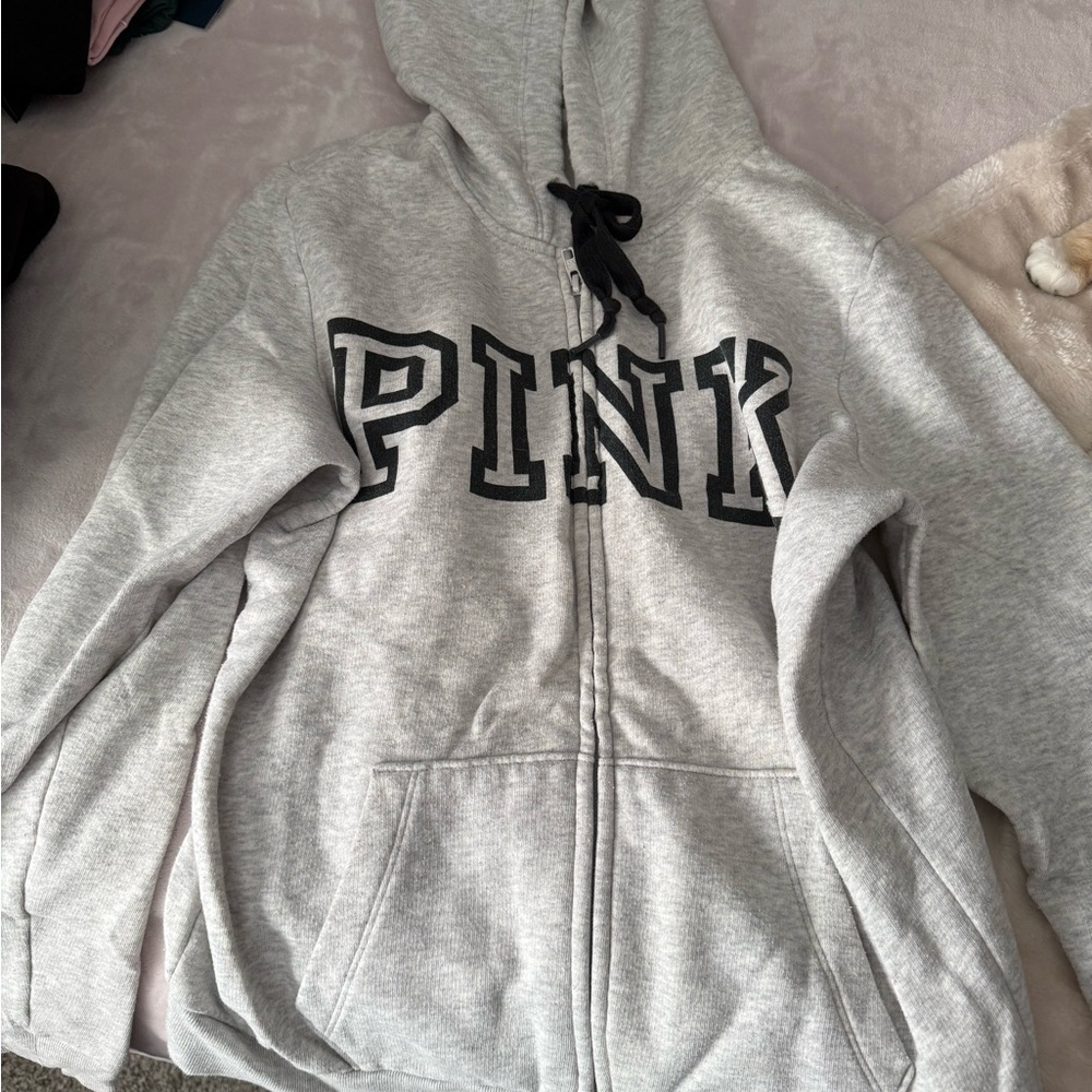 PINK Victoria's Secret Light Gray Hoodie